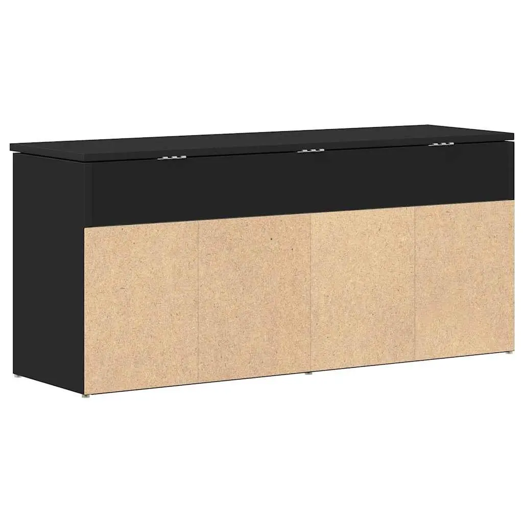 Shoe Bench Black Storage Organiser Seating Entryway Footwear Rack Cabinet