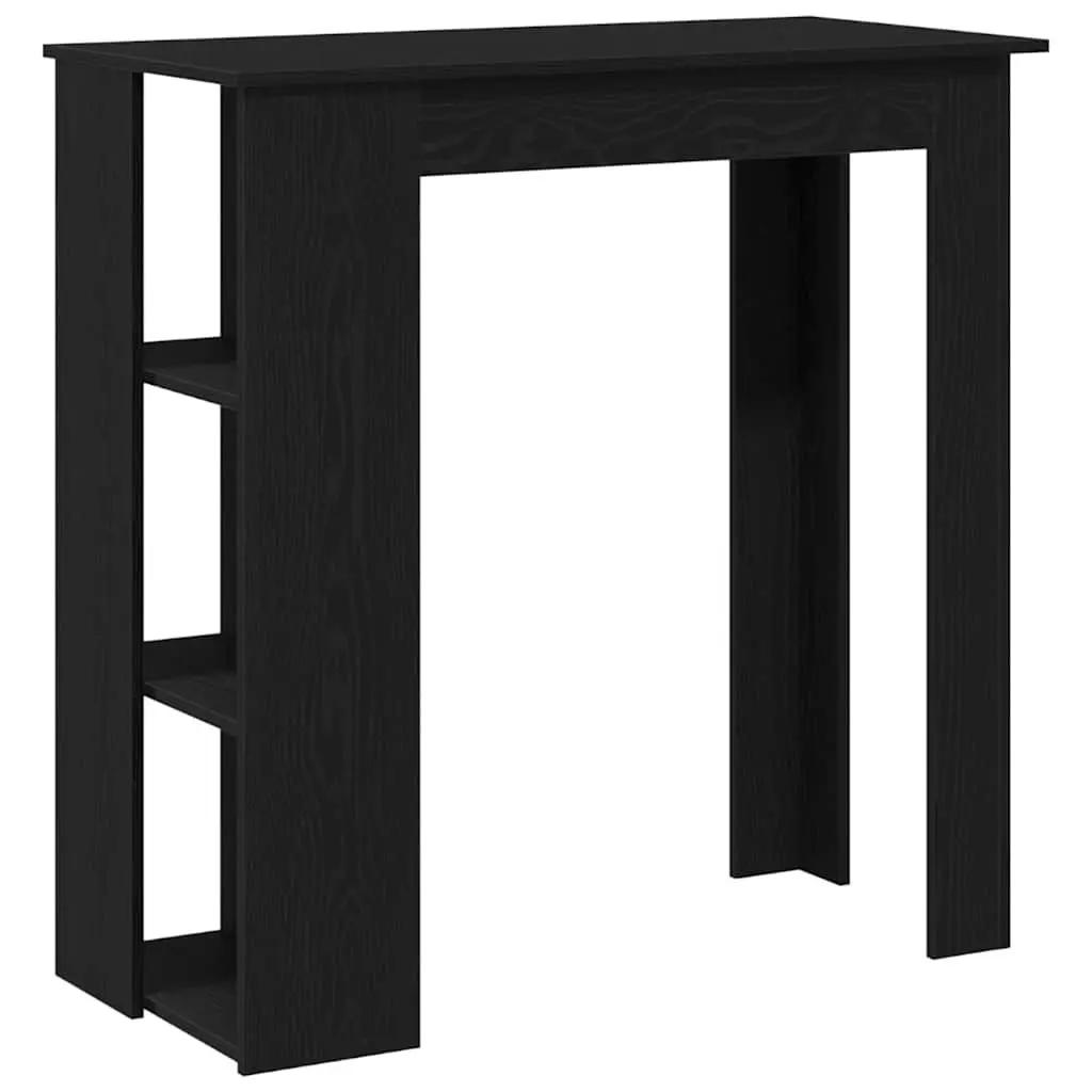 Bar Table Engineered Wood Black Oak Modern Minimalist 102 x 50 x 103.5 cm