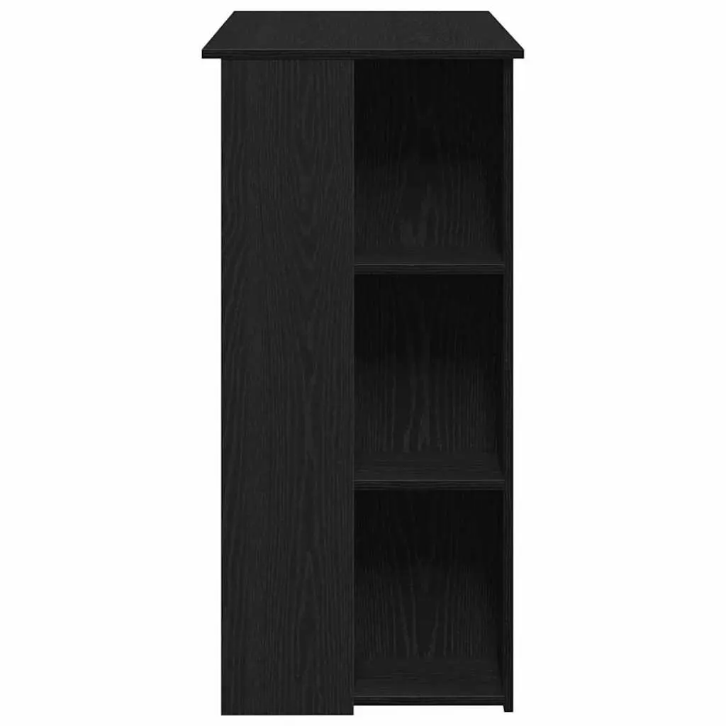 Bar Table Engineered Wood Black Oak Modern Minimalist 102 x 50 x 103.5 cm
