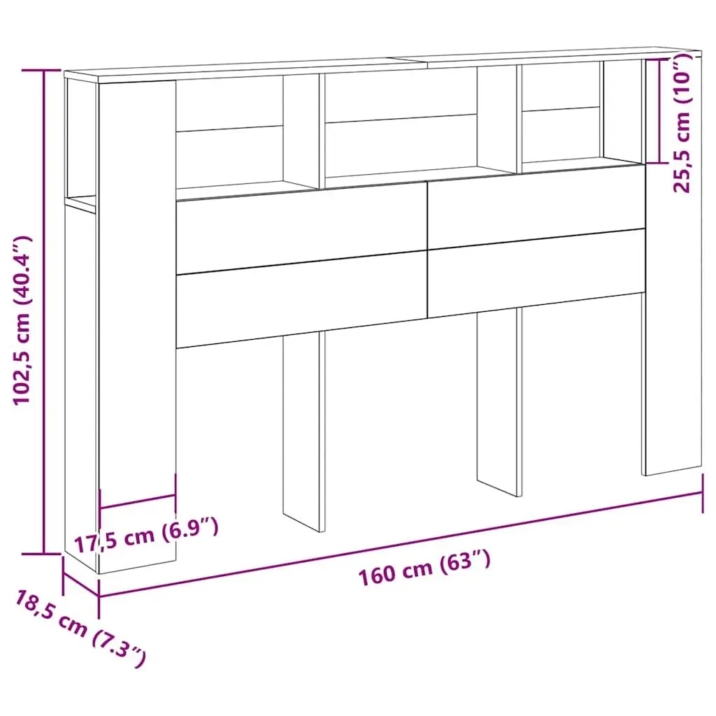 Wall-Mounted Headboard Cabinet for Bedrooms