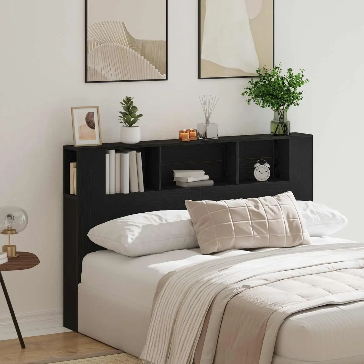 Wall-Mounted Headboard Cabinet for Bedrooms