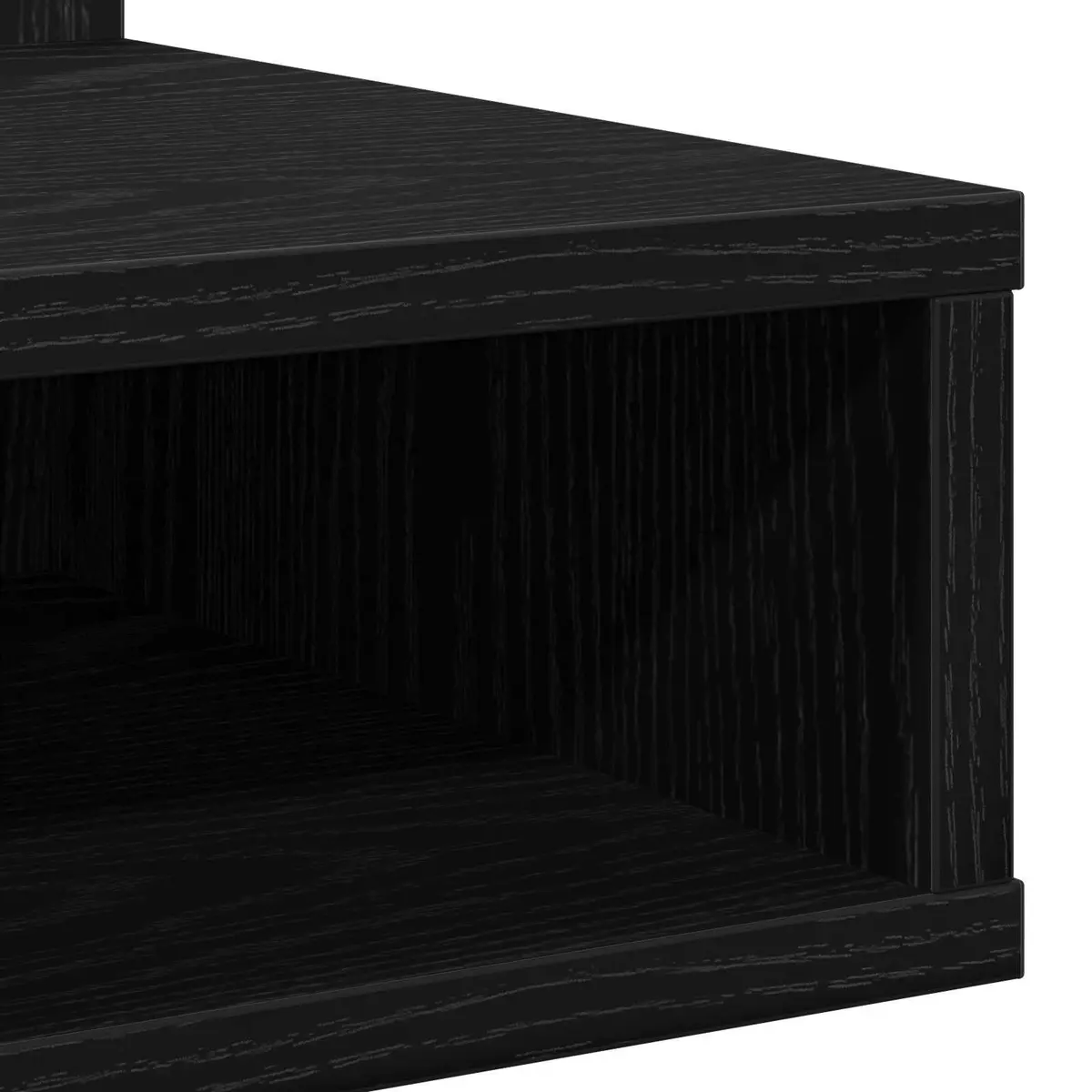 Wall-Mounted Mirror Cabinet Bathroom Vanity Storage Black Oak 90 x 31.5 x 62 cm