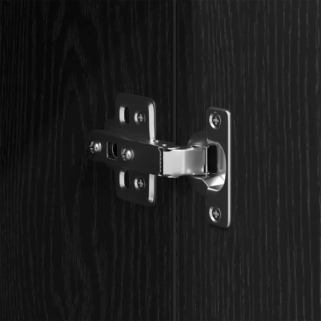 Bathroom Storage Cabinet Engineered Wood Tall 30x30x190cm Black Oak
