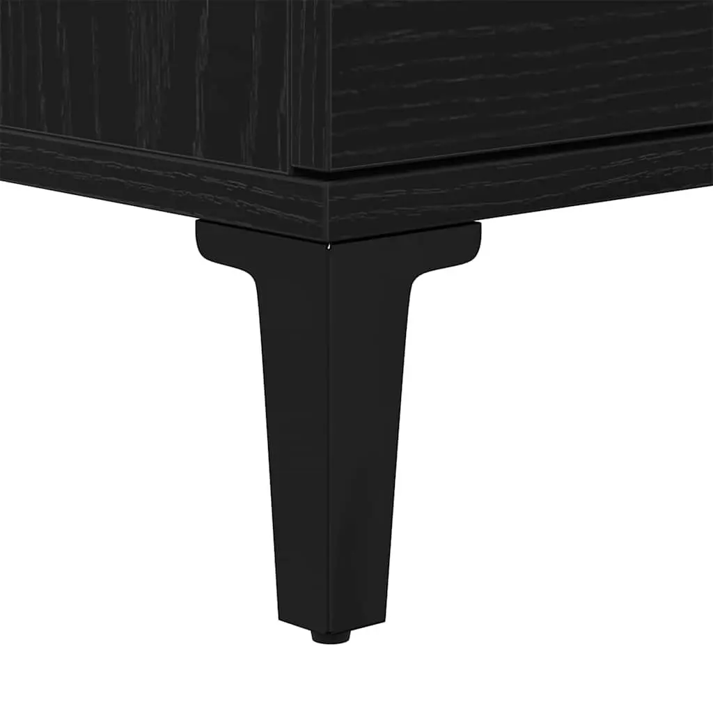 Bathroom Vanity Cabinet Engineered Wood Wall-Mounted Black Oak