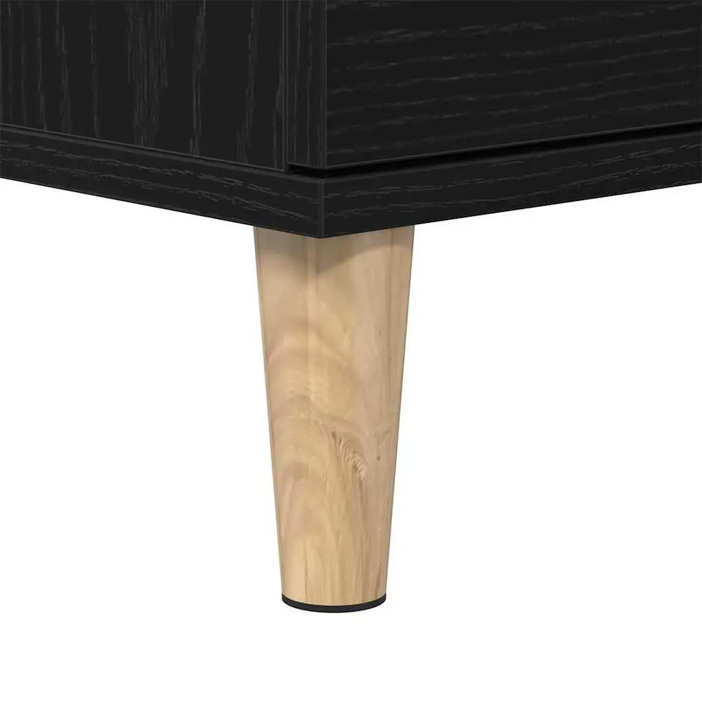 Bathroom Vanity Cabinet Sink Unit Wall-Mounted Storage Black Oak Modern Design
