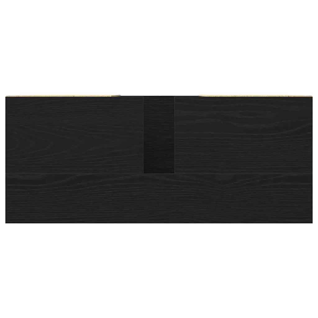 Bathroom Sink Vanity Cabinet Engineered Wood Wall-Mounted Black 80 x 33 x 60 cm