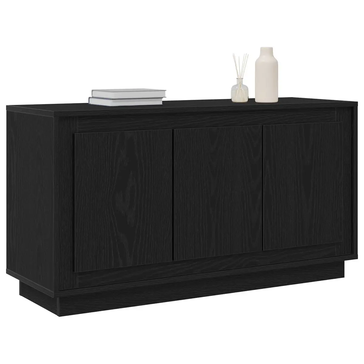 Sideboard Black Oak 102 x 35 x 55 cm Engineered Wood Storage Cabinet Dining