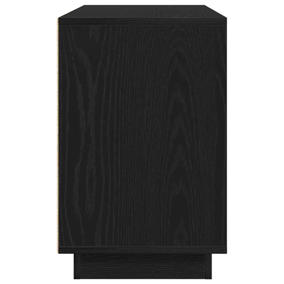 Sideboard Black Oak 102 x 35 x 55 cm Engineered Wood Storage Cabinet Dining