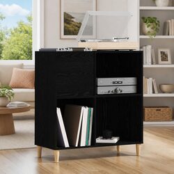 Functional Black Oak Storage Cabinet for Your Home