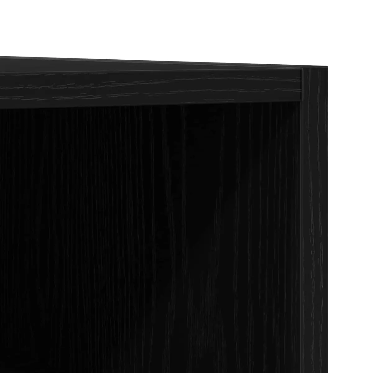 Record Cabinet Engineered Wood Black Oak Living Room Storage Unit 84.5 x 38 x 89 cm