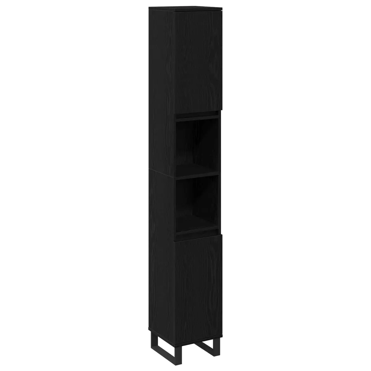 Bathroom Vanity Cabinet Engineered Wood 30x30x190cm Black