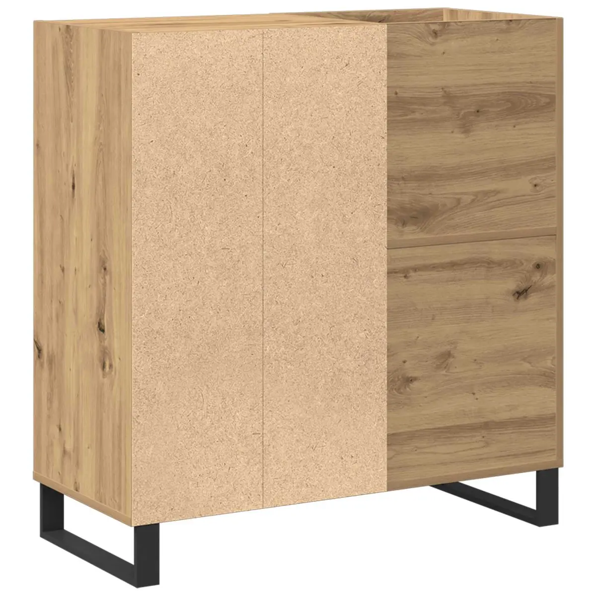 Record Storage Cabinet Engineered Wood 84.5 x 38 x 89 cm Brown