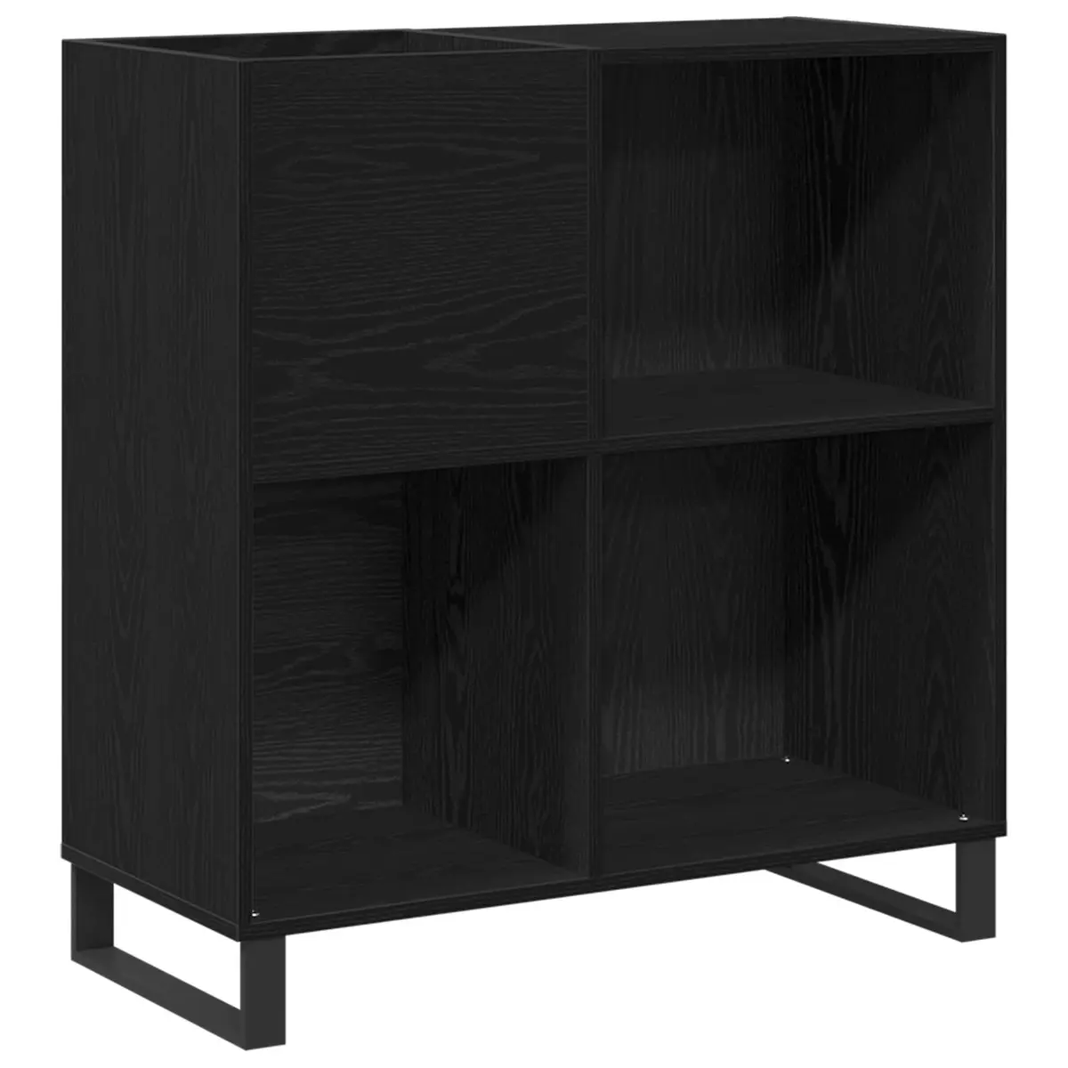 Record Cabinet Engineered Wood Black 85 x 38 x 89 cm