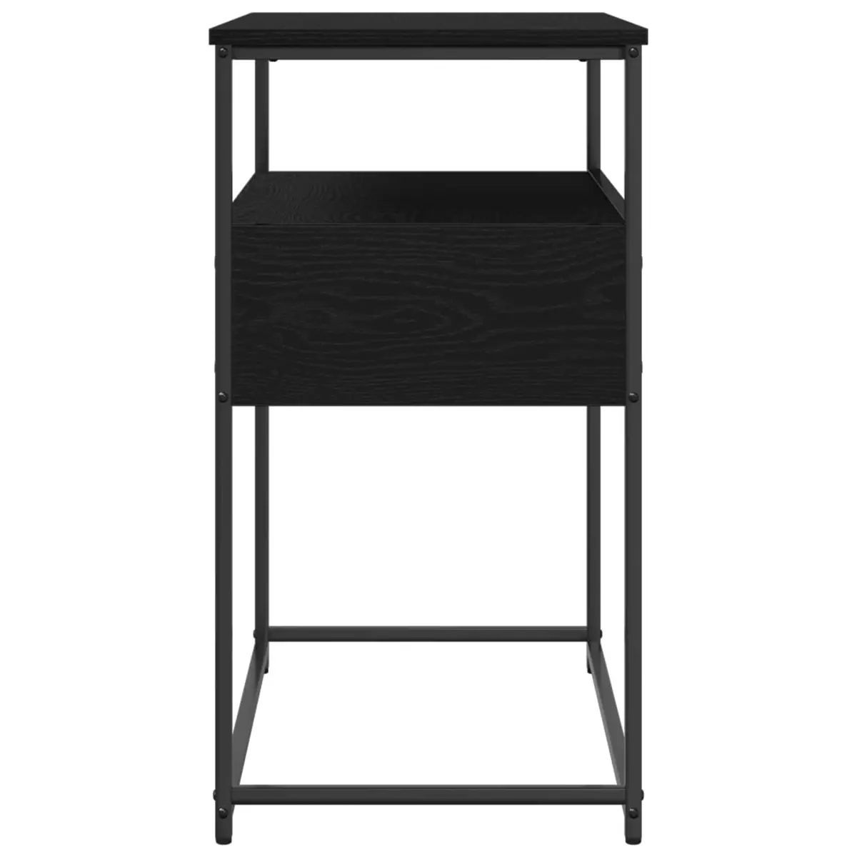 Console Table Black 75x40x75cm Engineered Wood Hallway Entryway Storage Display