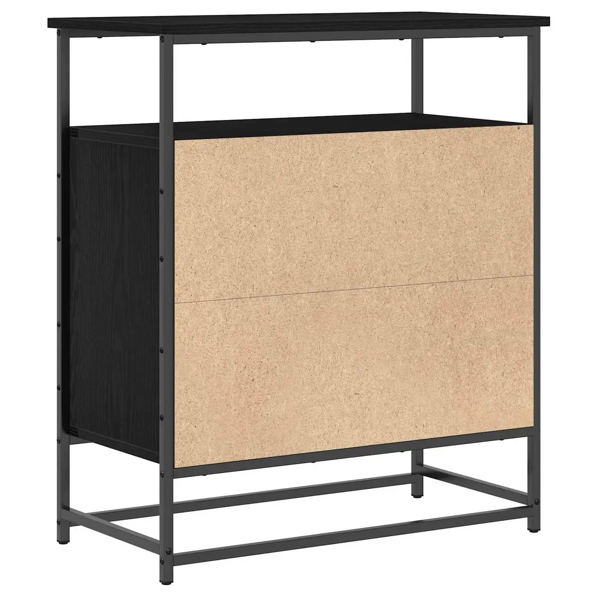 Sideboard Black Storage Cabinet Modern Dining Living Room Buffet Cupboard