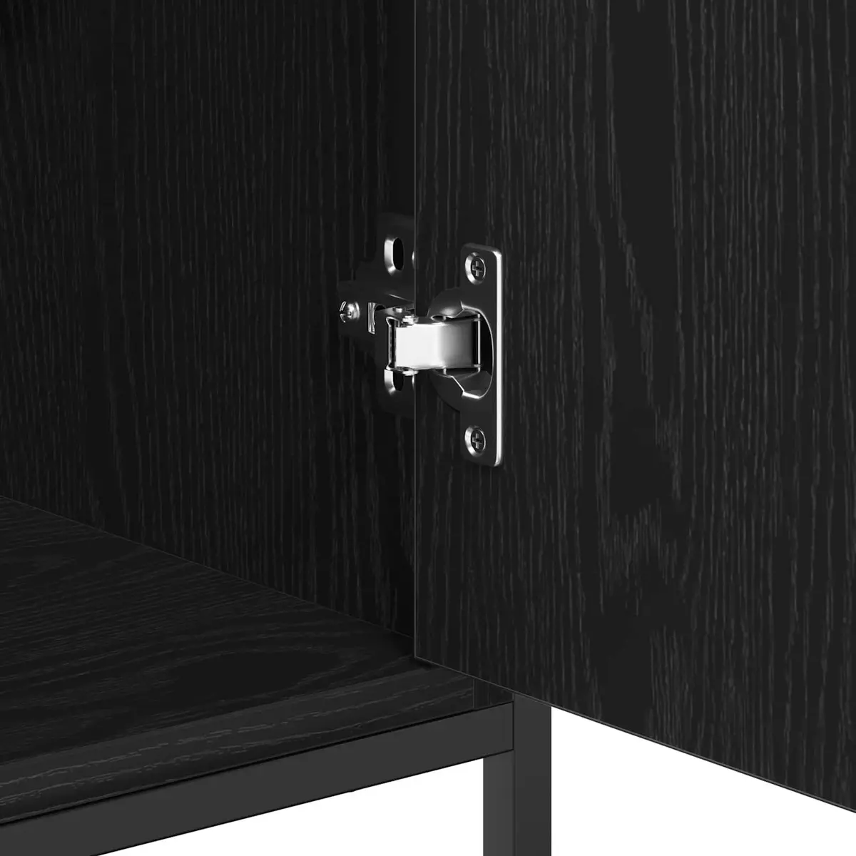 Sideboard Black Storage Cabinet Modern Dining Living Room Buffet Cupboard