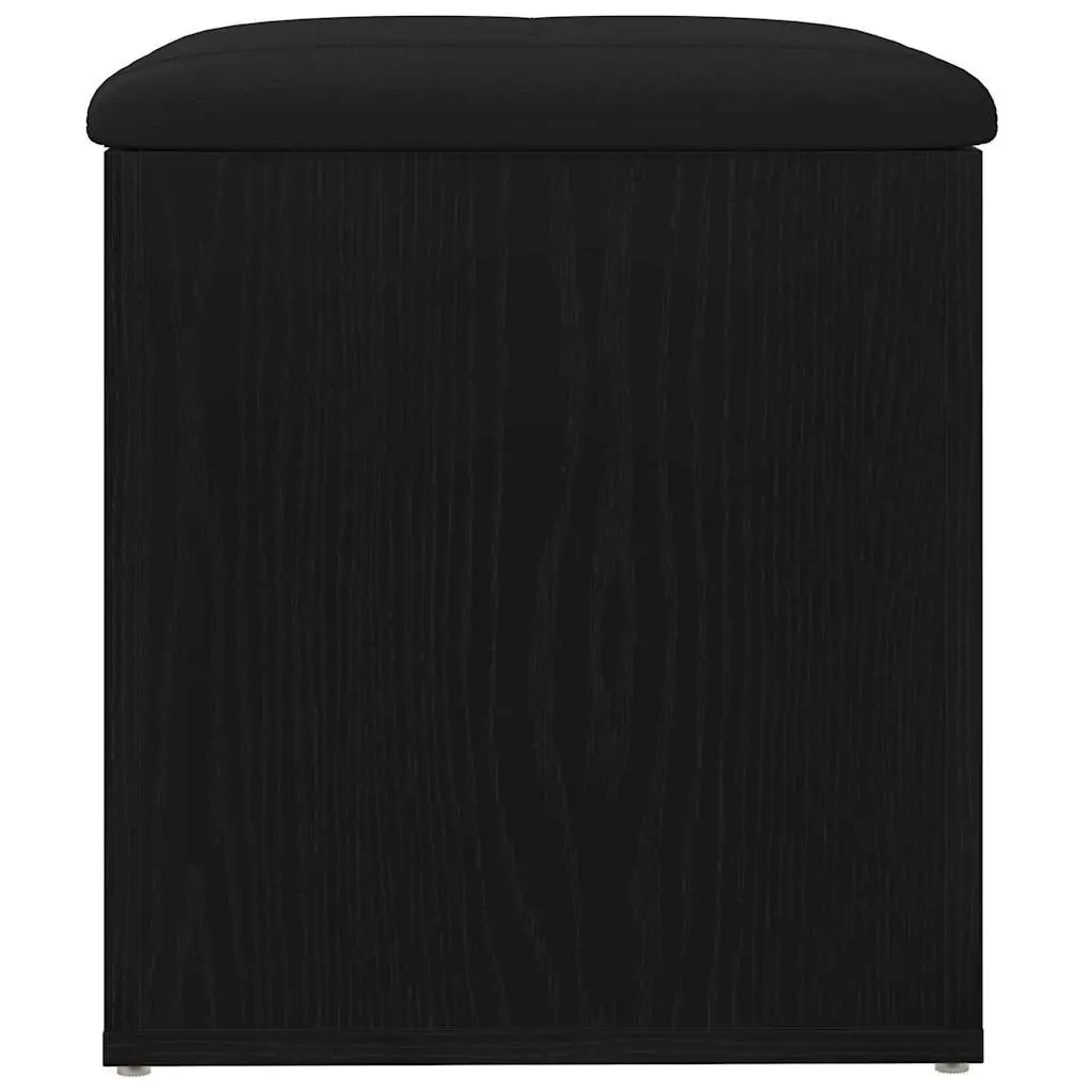Storage Bench Engineered Wood 42 x 42 x 45 cm Black Oak Modern Living Room Furniture