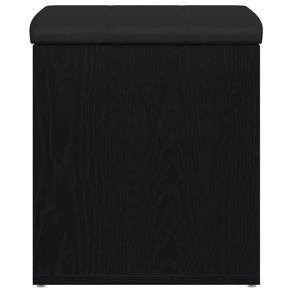 Storage Bench Engineered Wood 42 x 42 x 45 cm Black Oak Modern Living Room Furniture