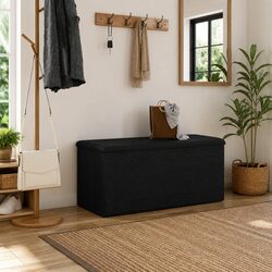 Practical Black Oak Storage Bench for Everyday Use