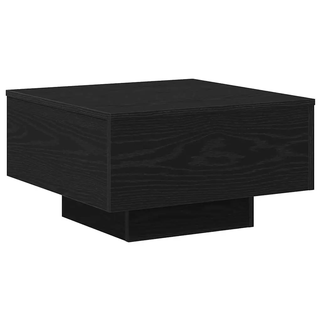 Coffee Table Engineered Wood Compact Black Oak Modern