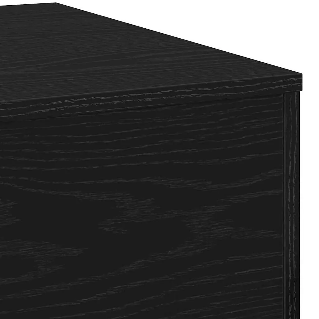 Coffee Table Engineered Wood Compact Black Oak Modern