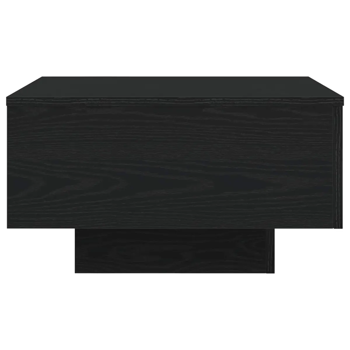 Coffee Table Black Oak Modern LED Lights 55x55x31cm Engineered Wood Accent