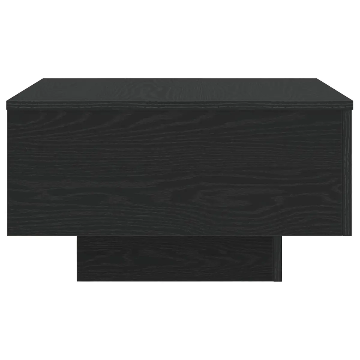 Coffee Table Black Oak Modern LED Lights 55x55x31cm Engineered Wood Accent