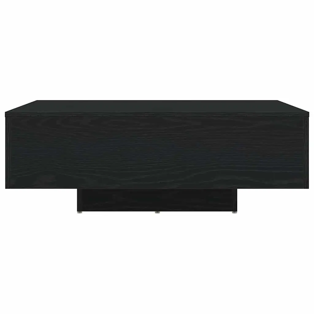 Coffee Table Black Oak 85x55x31cm LED Lights Modern Engineered Wood Accent
