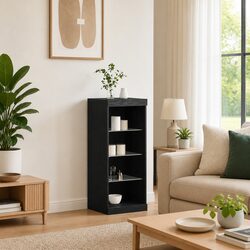 Functional Sideboard with RGB LED Lighting for Home Use