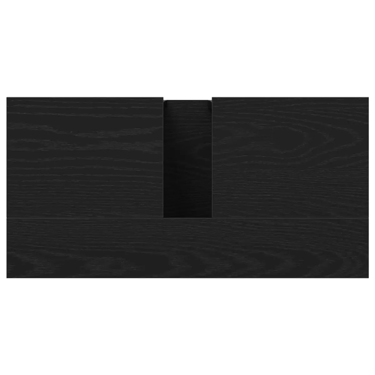 Bathroom Vanity Unit Engineered Wood Wall-Mounted Black Oak 60x30x60cm