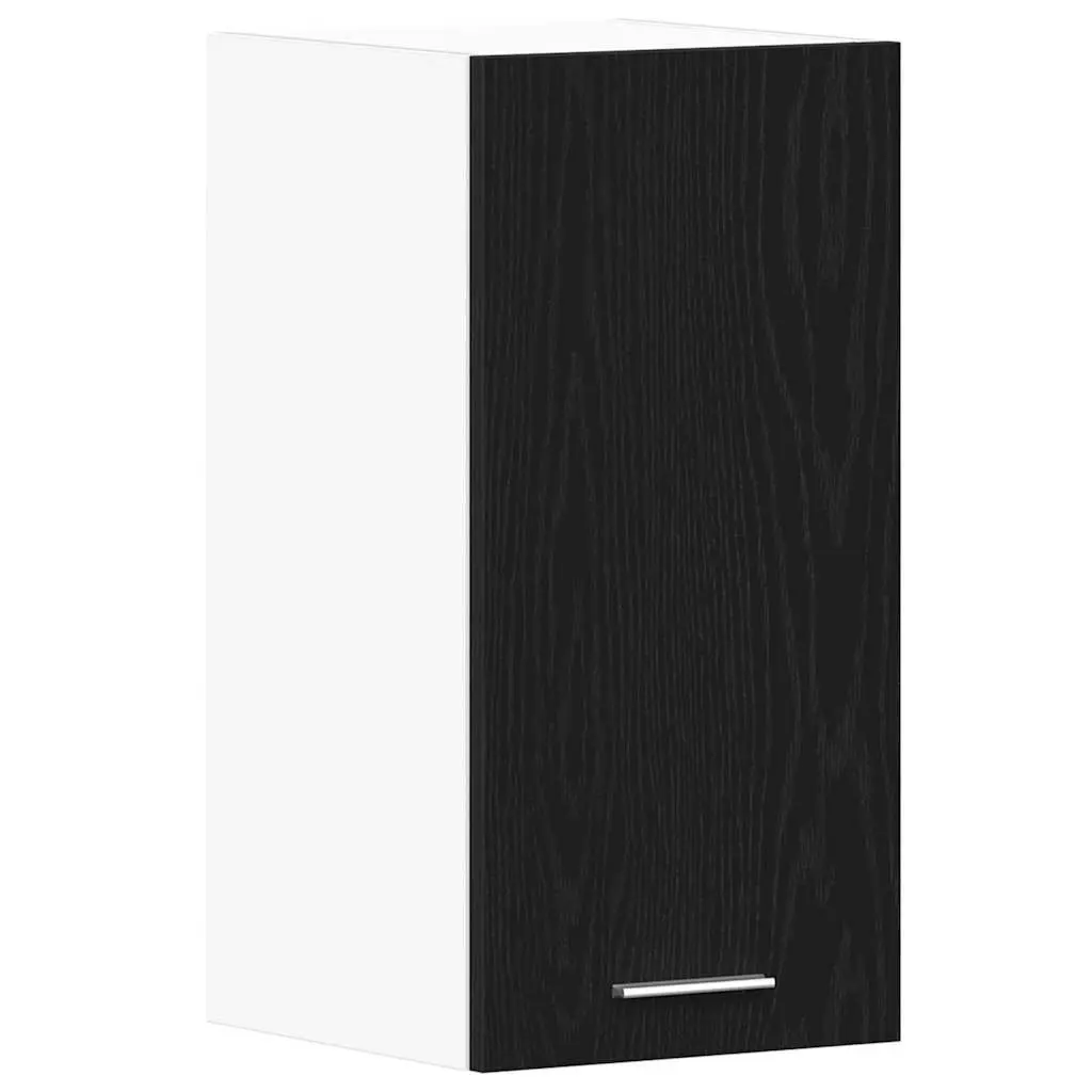 Hanging Cabinet Wall-Mounted Engineered Wood 30W x 31D x 60H cm Black