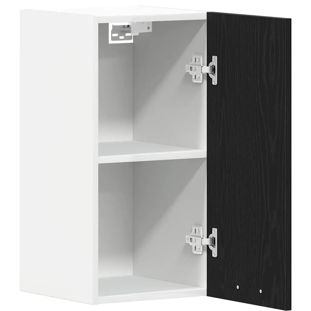 Hanging Cabinet Wall-Mounted Engineered Wood 30W x 31D x 60H cm Black