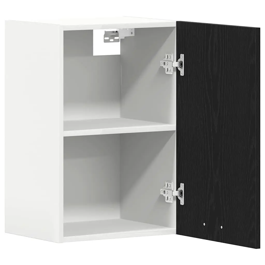 Hanging Kitchen Cabinet Wall-Mounted Storage Black Oak 40x31x60 cm Engineered