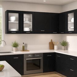 Functional Black Oak Cabinet for Everyday Kitchen Use