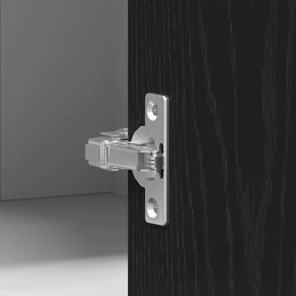 Hanging Kitchen Cabinet Black Modern Storage Engineered Wood 57 x 57 x 60 cm