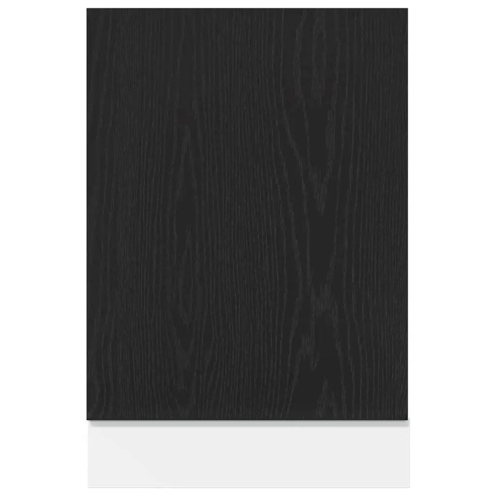 Dishwasher Panel Black Oak 45x1.5x67cm Engineered Wood Kitchen Cabinet Front