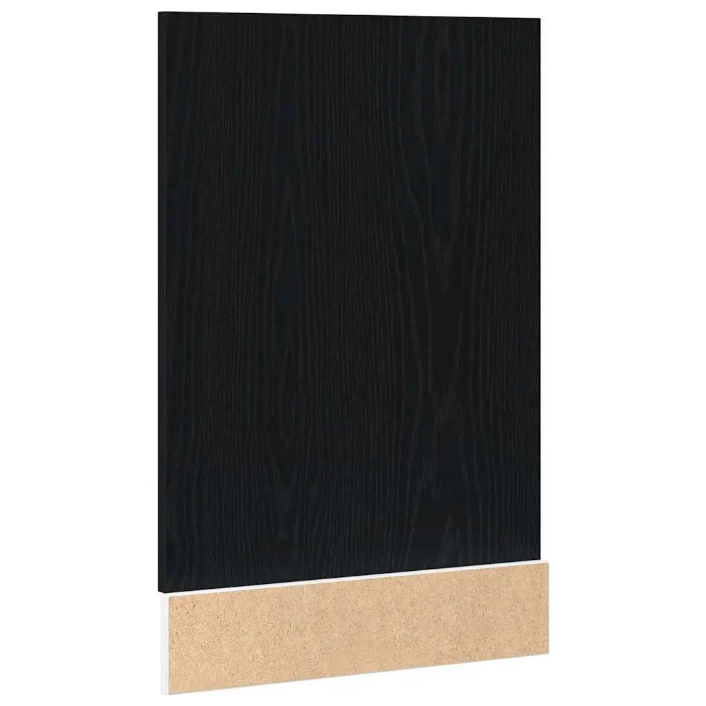 Dishwasher Panel Black Oak 45x1.5x67cm Engineered Wood Kitchen Cabinet Front
