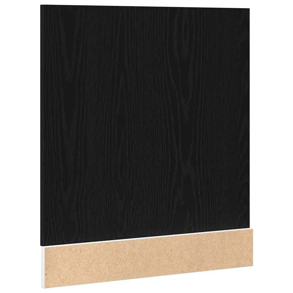 Dishwasher Panel Black Oak 60cm Kitchen Cabinet Front Cover Engineered Wood