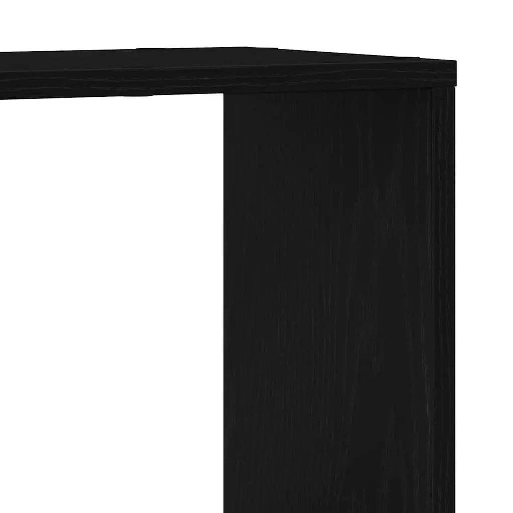 Wall-Mounted TV Cabinet Set Black Storage Shelves Living Room Entertainment Unit