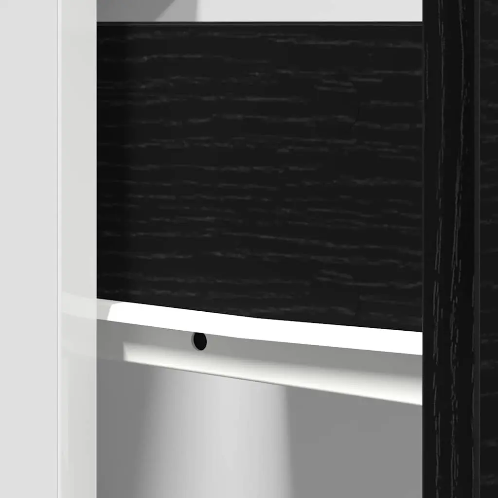 Hanging Kitchen Cabinet Black Oak 40x46x81.5cm Modern Storage Engineered Wood