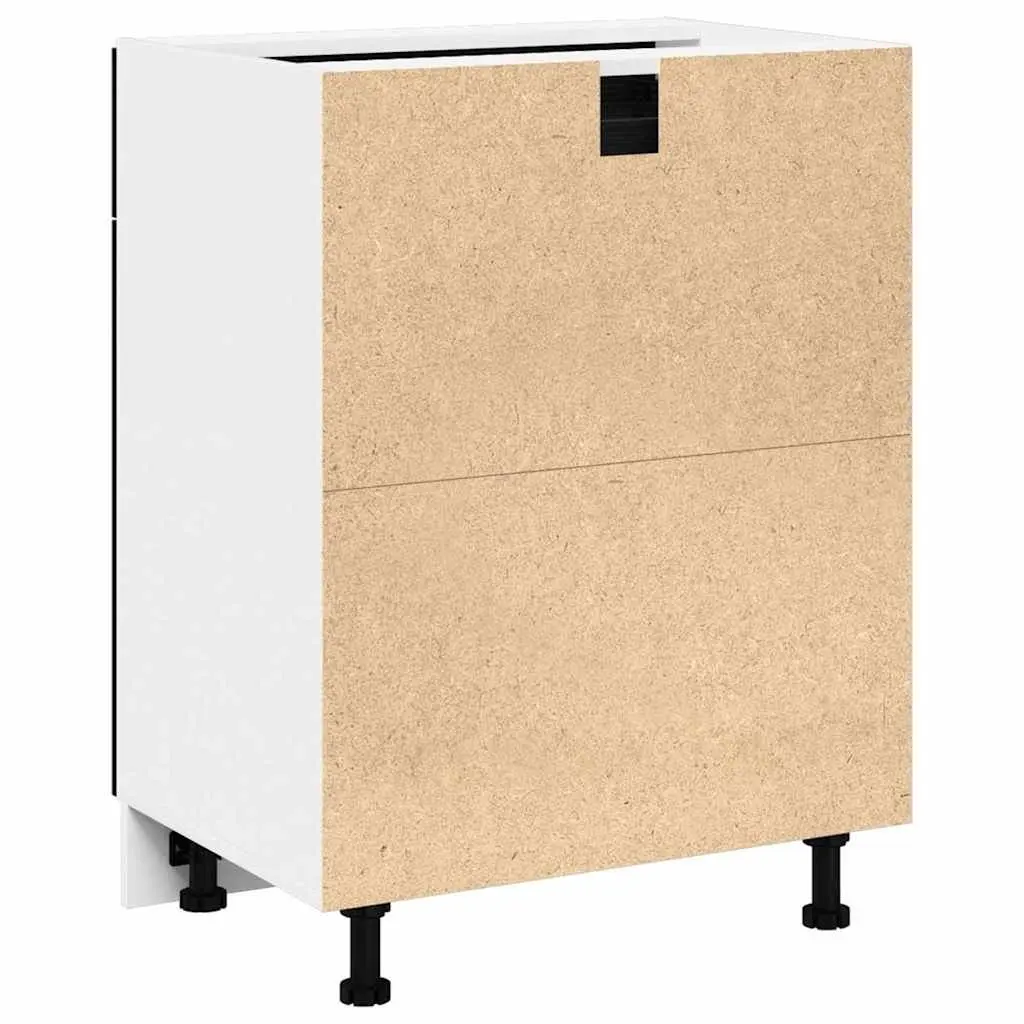 Hanging Kitchen Cabinet Black Oak Modern Storage Engineered Wood 60x46x81.5cm