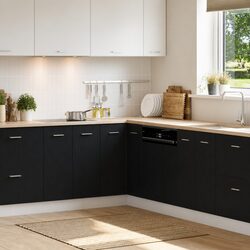 Ideal Black Oak Hanging Cabinet for Everyday Kitchen Use