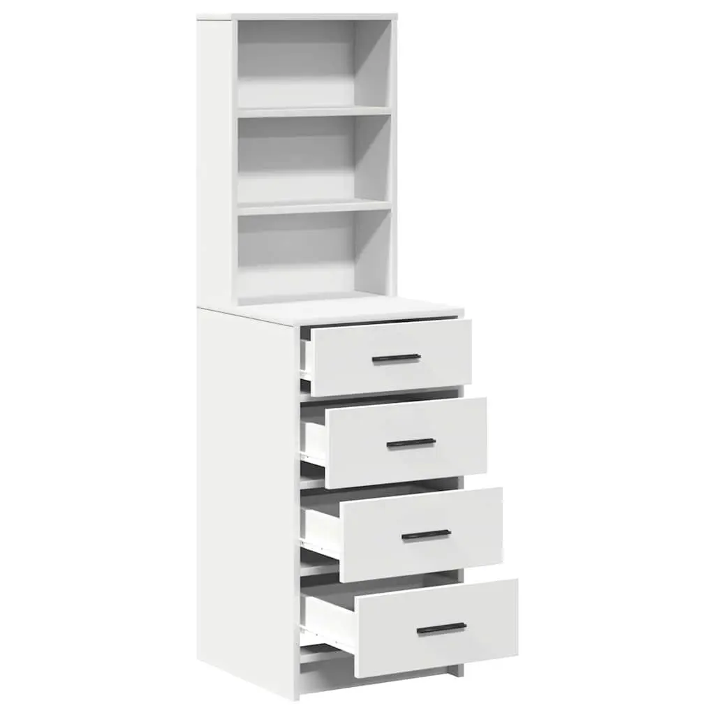 Highboard White 40 x 41 x 135 cm Buffet Sideboard Storage Cabinet Dining Room