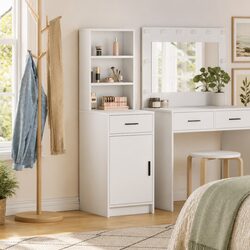 Functional White Highboard for Dining and Living Areas