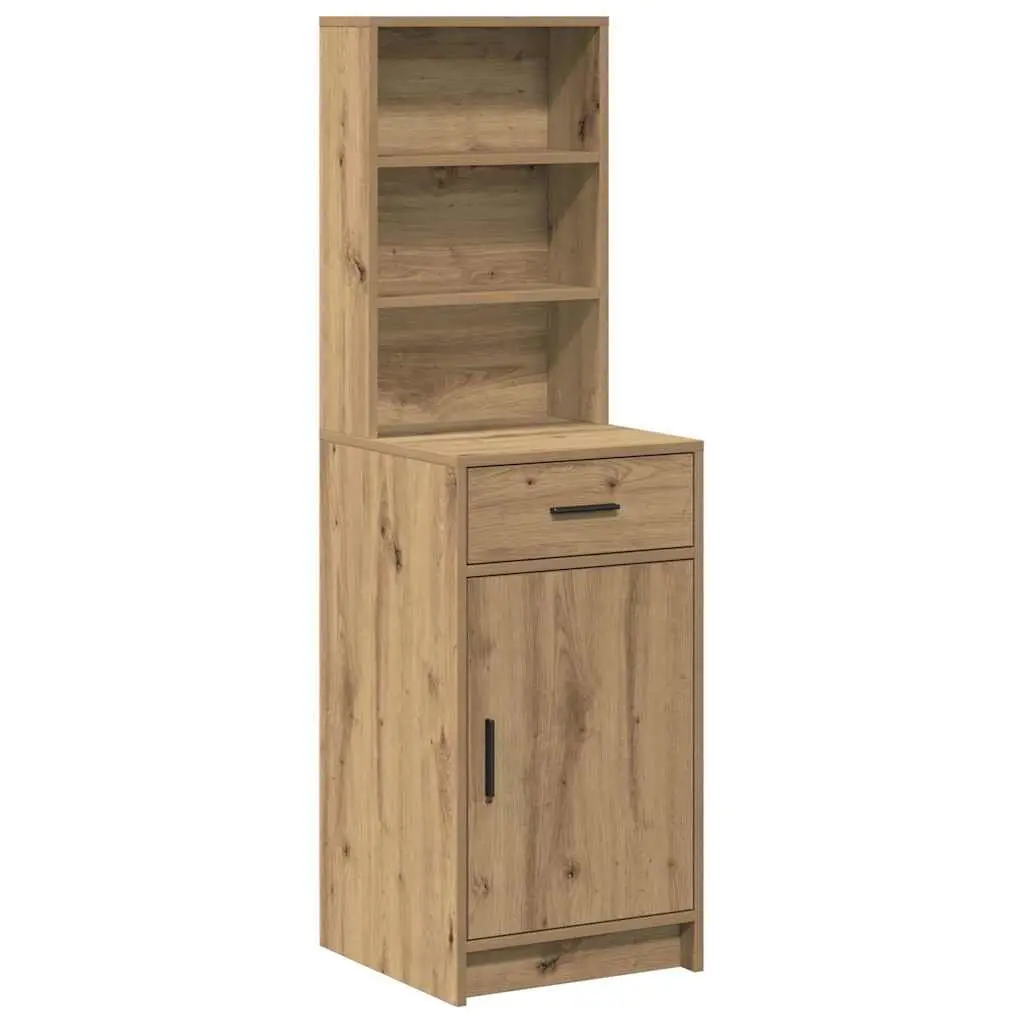 Highboard Storage Cabinet Brown Engineered Wood Dining Room Sideboard