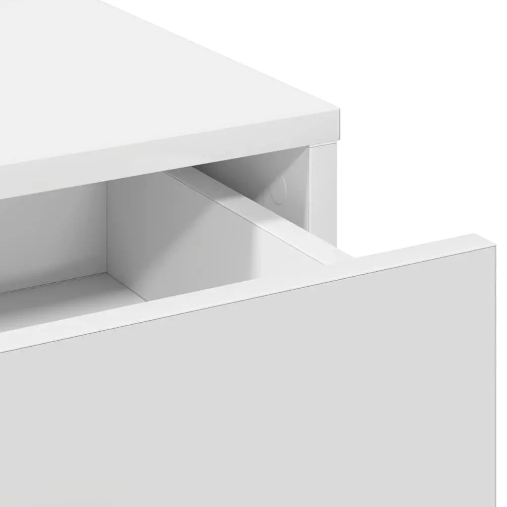 Dressing Table Engineered Wood 50 x 41 x 135 cm White with LED Mirror Lights and Drawers