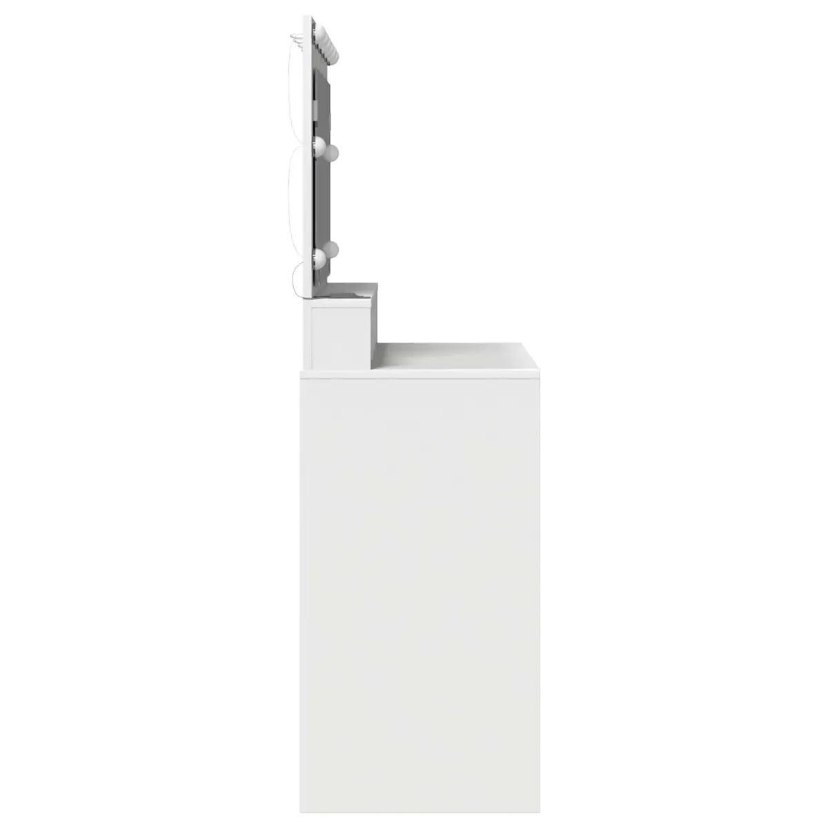 Dressing Table White Bedroom Vanity Mirror LED Lights Storage Shelves Modern