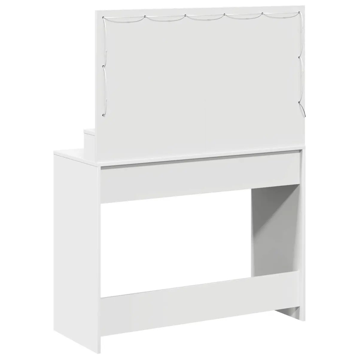 Dressing Table White Bedroom Vanity Mirror LED Lights Storage Shelves Modern