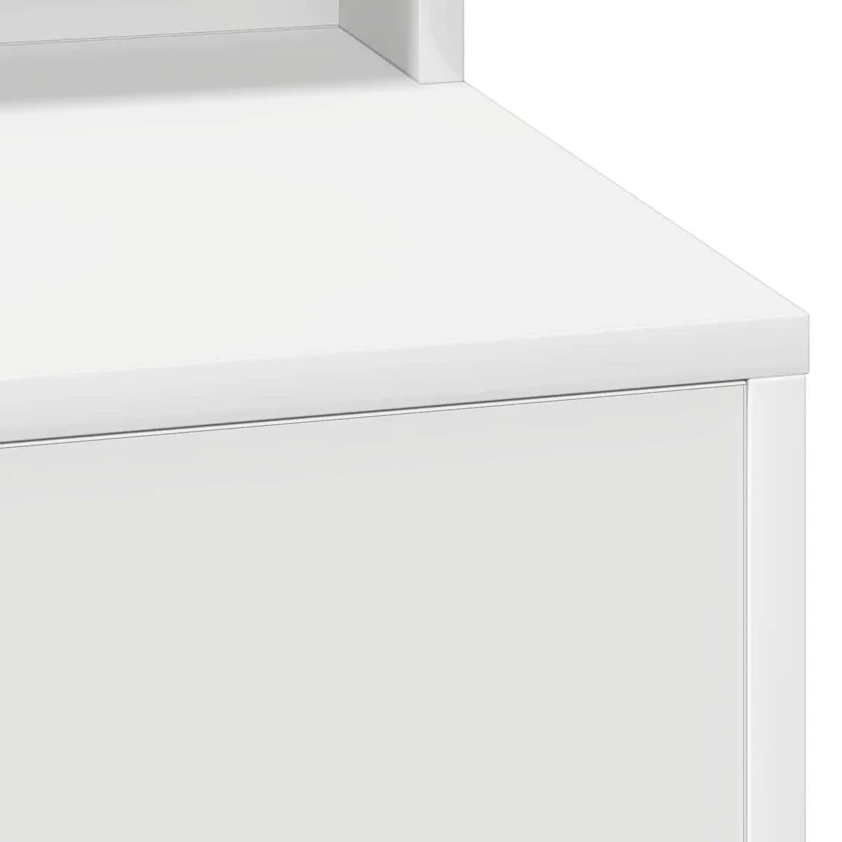 Dressing Table Engineered Wood 78.5 x 41 x 135 cm White with Integrated Mirror and LED Lights