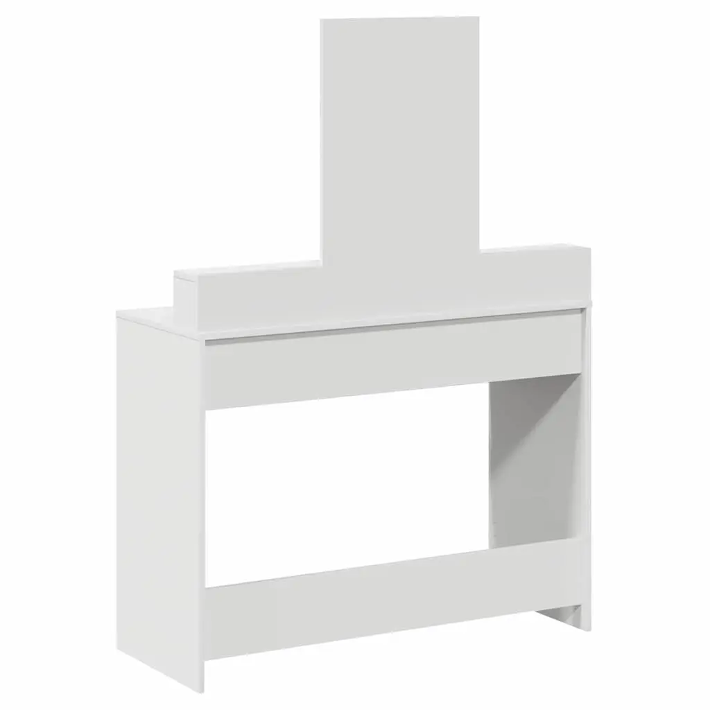 White Dressing Table Bedroom Vanity Unit with Mirror and Drawers Storage